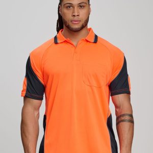 [SW71] Cooldry Hi-Vis Mini Waffle Safety Polo