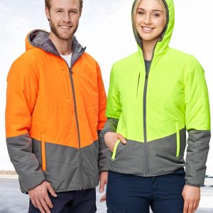 [SW80] Hi-Vis Quilted Two Tone Safety Jacket
