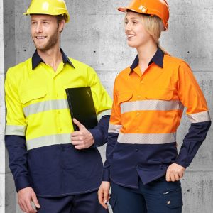 [SW83] Hi-Vis Cool-Breeze Safety L/S Shirt (Segmented Tape)