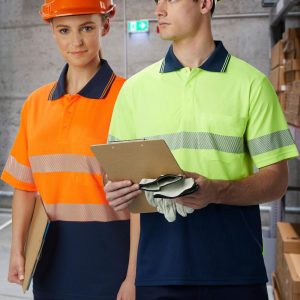 [SW85] Unisex Cooldry Segmented Safety S/S Polo