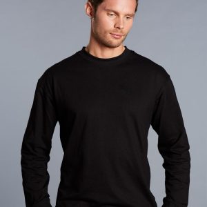 [TS02] mens cotton crew neck L/S tee