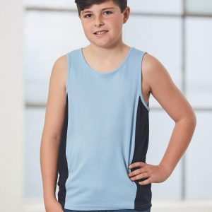 [TS19K] Kid's truedry contrast mesh singlet