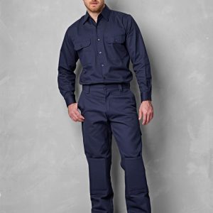 [WP03] Men's Cotton Drill Pre-shrunk Cargo Pants With Knee Pads