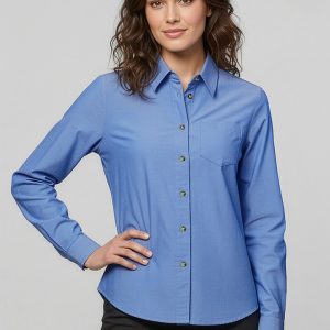 Chambray Womens Long Sleeve Shirt