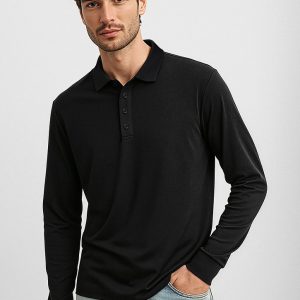 Action Mens Long Sleeve Polo