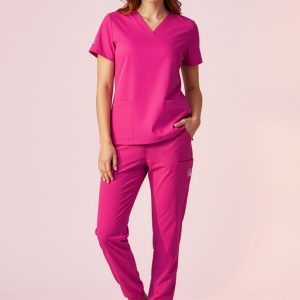 Womens Pink Jogger Scrub Pant