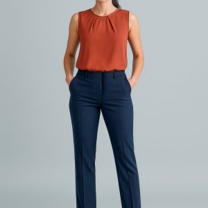 Womens Cool Stretch Tapered Leg Adjustable Waist Pant