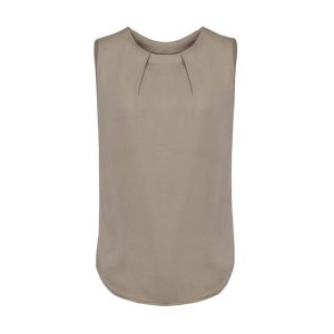 Womens Estelle Sleeveless Pleat Detail Blouse