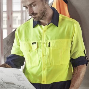 Mens Hi Vis Outdoor Long Sleeve Shirt