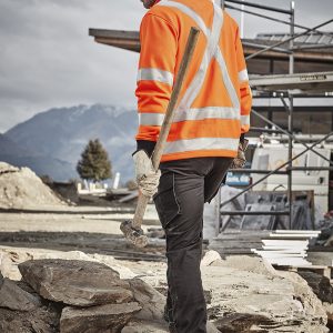 Unisex Hi Vis X Back Rail Jumper