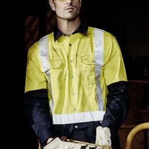 Mens Industrial Long Sleeve Shirt - Shoulder Taped