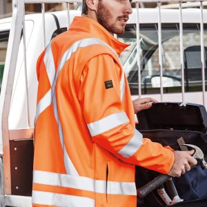 Unisex Hi Vis X Back 2 In 1 Softshell Jacket